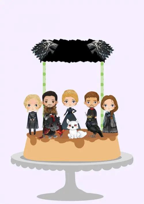 Arquivo de corte topo de bolo Game of thrones
