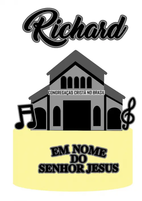 Arquivo de corte Topo de Bolo Igreja