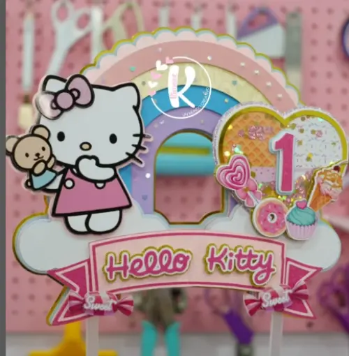 Arquivo de corte topo de bolo Hello Kitty