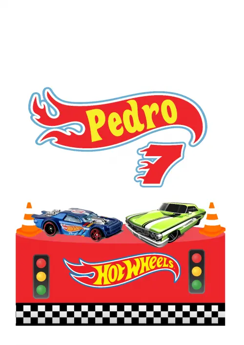 Arquivo de corte topo de bolo Hot Wheels