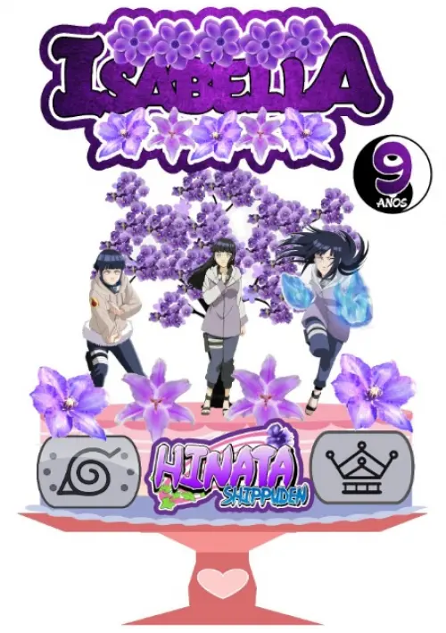 Arquivo de corte topo de bolo Hinata