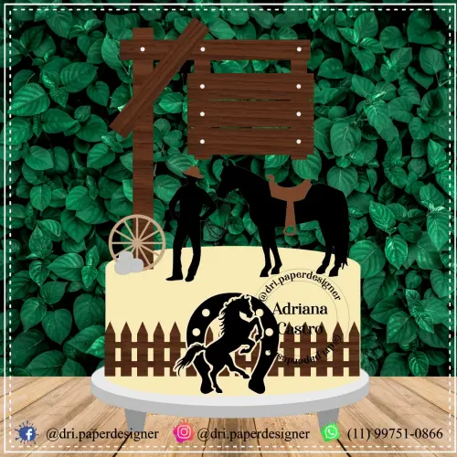 Arquivo de corte topo de bolo Cavalo