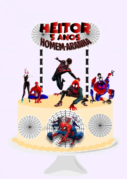 Arquivo de corte Topo de bolo Homem Aranha