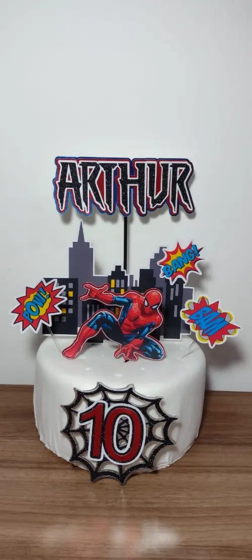 Arquivo de corte Topo de bolo Homem Aranha