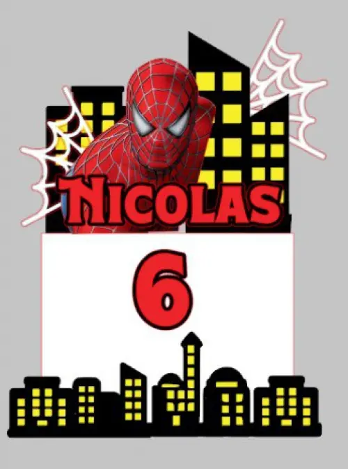 Arquivo de corte Topo de bolo Homem Aranha