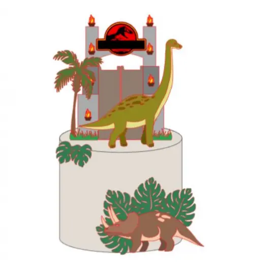 Arquivo de corte topo de bolo jurassic