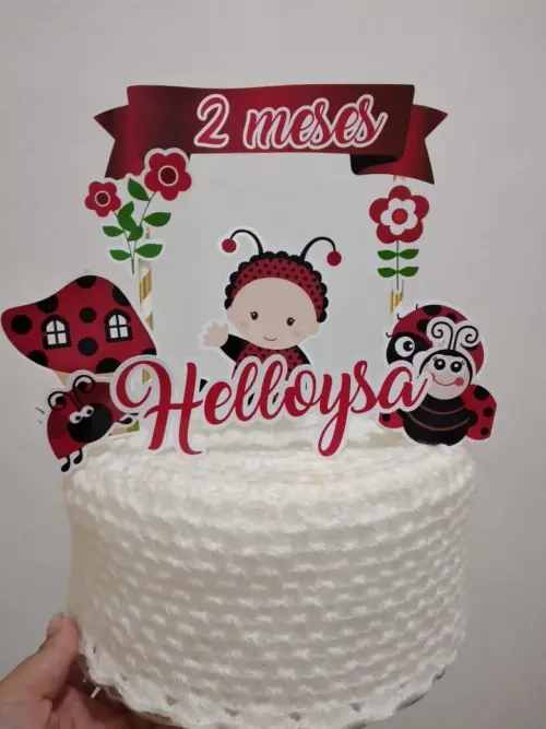 Arquivo de corte topo de bolo Joaninha