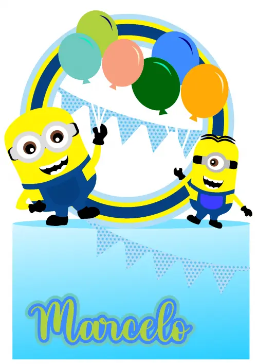 Arquivo de corte topo de bolo Minions