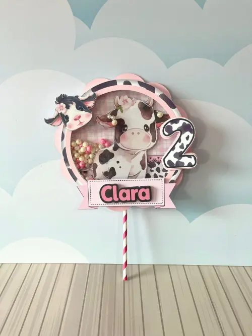 Arquivo de corte topo de bolo Vaquinha