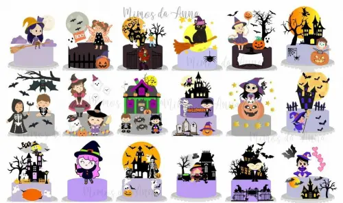 Arquivo de corte topo de bolo halloween