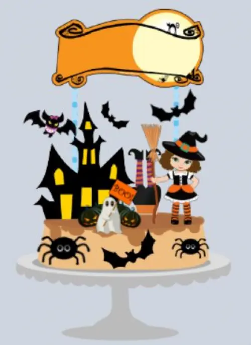 Arquivo de corte topo de bolo halloween