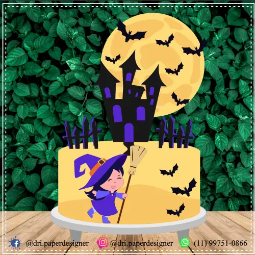 Arquivo de corte topo de bolo halloween