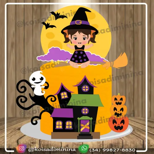 Arquivo de corte topo de bolo halloween