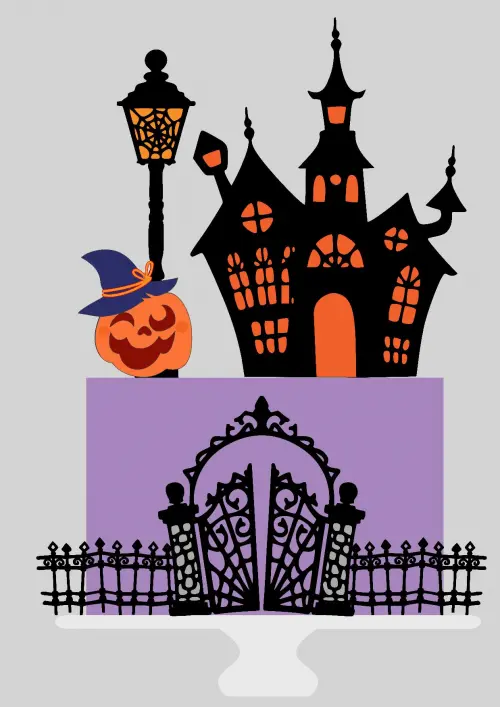 Arquivo de corte topo de bolo halloween