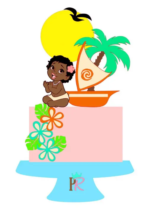 Arquivo de corte topo de bolo Moana