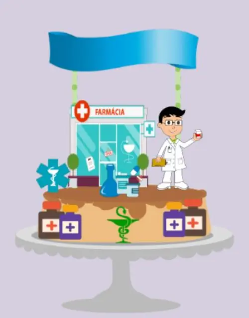 Arquivo de corte topo de bolo Farmacia