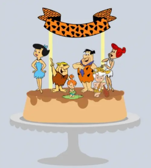 Arquivo de corte topo de bolo flinstones