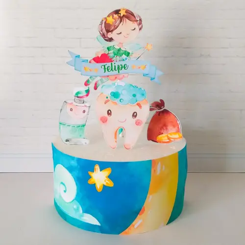 Arquivo de corte topo de bolo Fada do dente