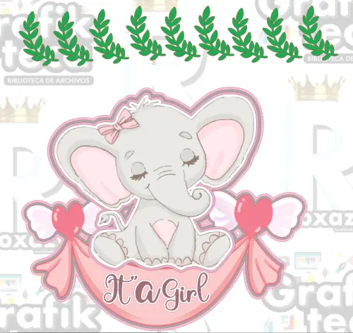 Arquivo de corte topo de bolo Elefantinho