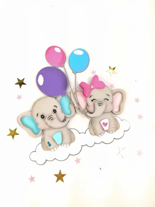 Arquivo de corte topo de bolo Elefantinho