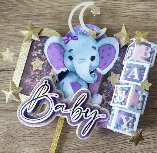 Arquivo de corte topo de bolo Elefantinho