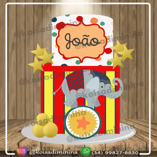 Arquivo de corte topo de bolo Elefantinho