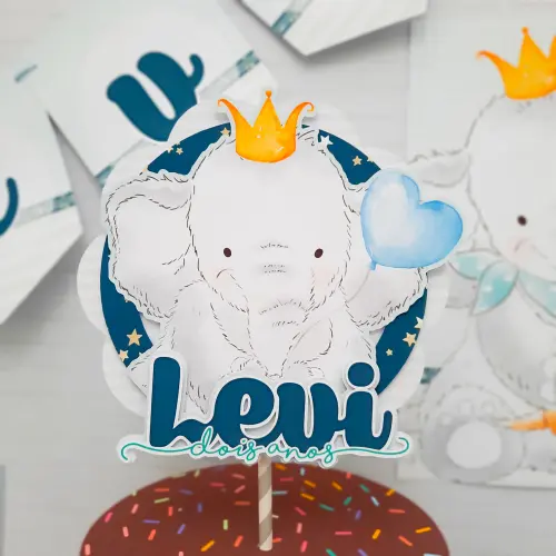 Arquivo de corte topo de bolo Elefantinho