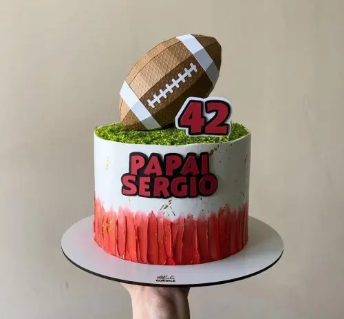 Arquivo de corte Topo de Bolo de Bolo Futebol Americano