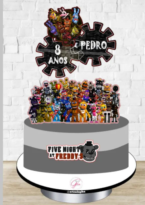 Arquivo de corte Topo de Bolo FNAF