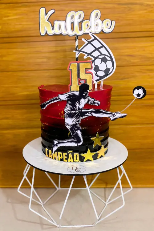 Topo de bolo Futebol