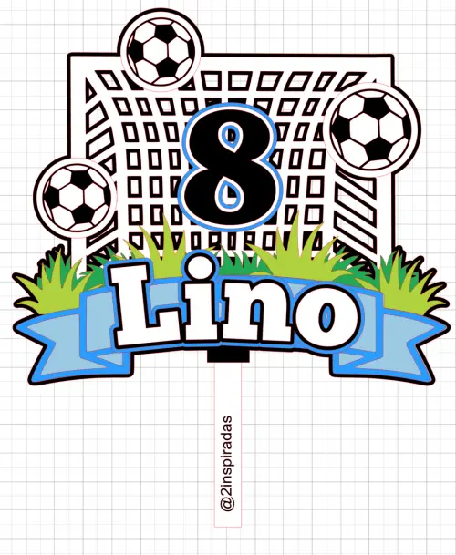 Arquivo de corte topo de bolo Futebol