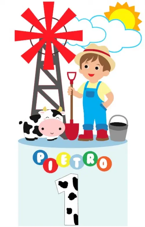 Arquivo de corte topo de bolo Fazendinha