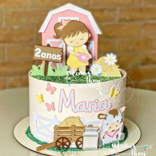 Arquivo de corte topo de bolo Fazendinha