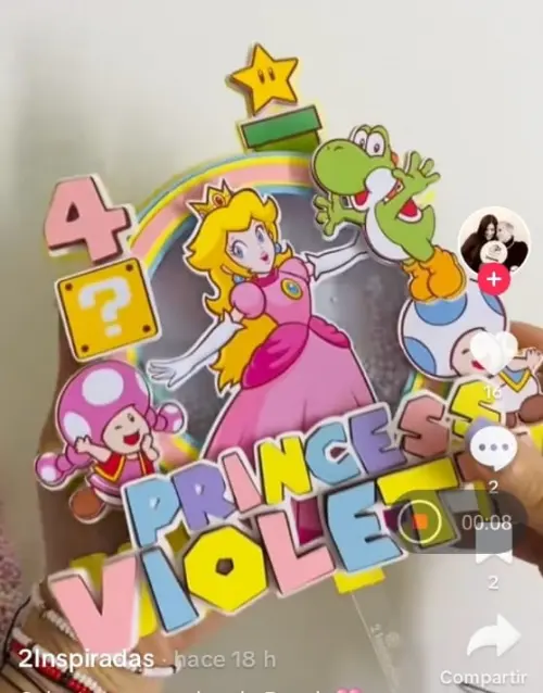 Arquivo de corte topo de bolo Super Mario