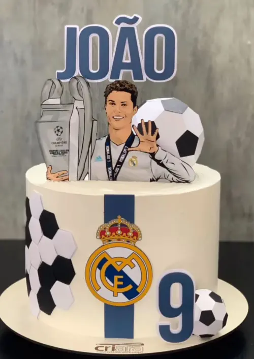 Arquivo de Corte Topo de Bolo Cristiano Ronaldo