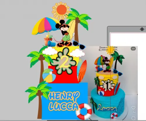 Arquivo de corte topo de bolo Mickey