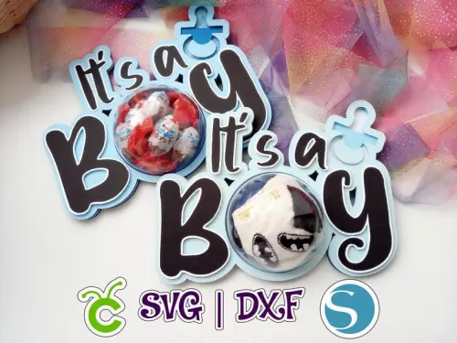 Arquivo de corte topo de bolo Chá Revelação