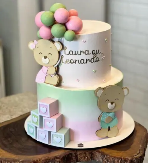 Arquivo de corte topo de bolo Chá Revelação