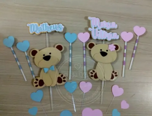 Arquivo de corte topo de bolo Chá Revelação