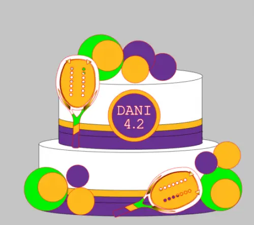 Arquivo de corte topo de bolo Beach Tenis