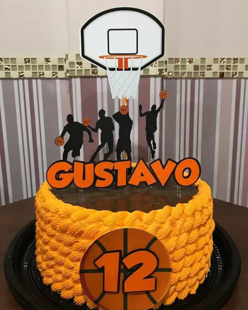 Arquivo de corte topo de bolo Basquete