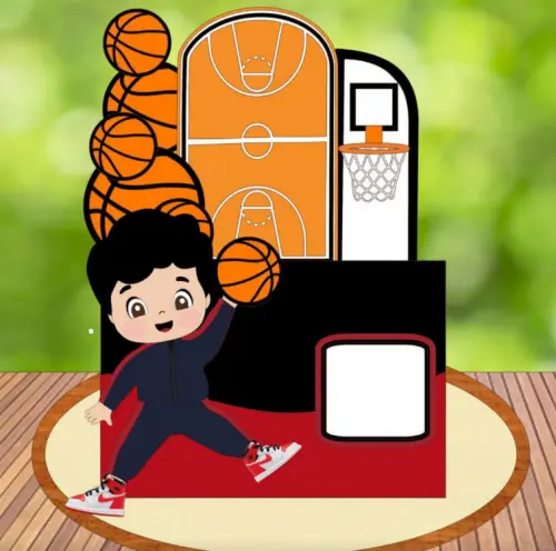 Arquivo de corte topo de bolo Basquete