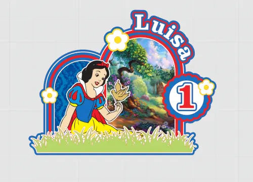Arquivo de corte topo de bolo Branca de Neve