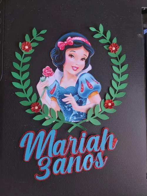 Arquivo de corte topo de bolo Branca de Neve