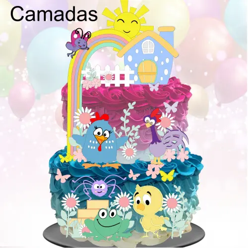 Arquivo de corte topo de bolo Galinha Pintadinha