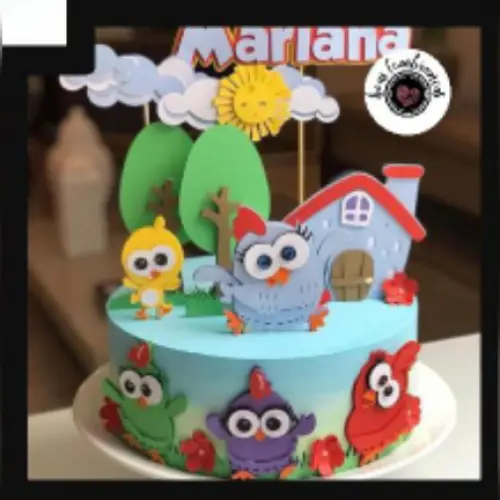 Arquivo de corte topo de bolo Galinha Pintadinha