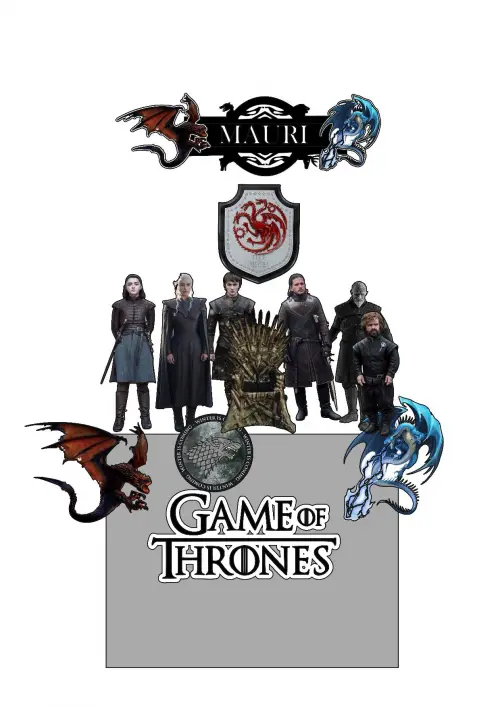 Topo de Bolo Game of thrones