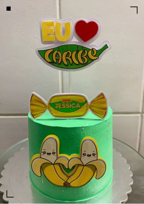 Arquivo de corte Topo de bolo Bombom Caribe