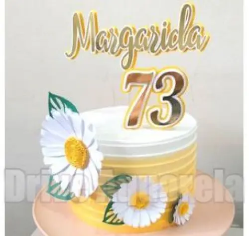 Arquivo de corte topo de bolo Margarida