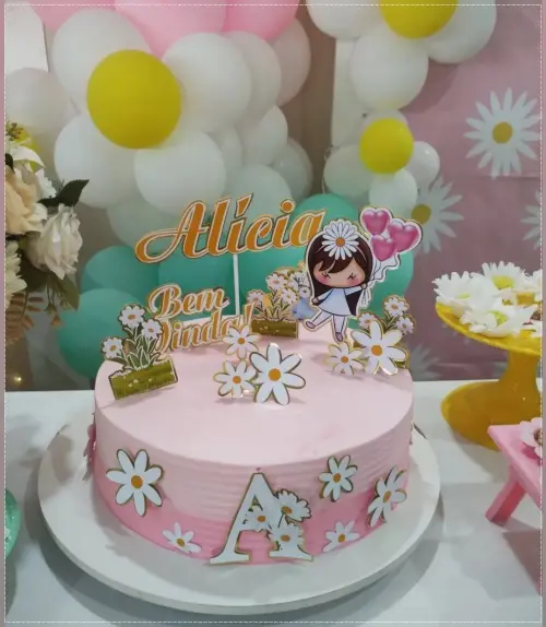 Arquivo de corte topo de bolo Margarida